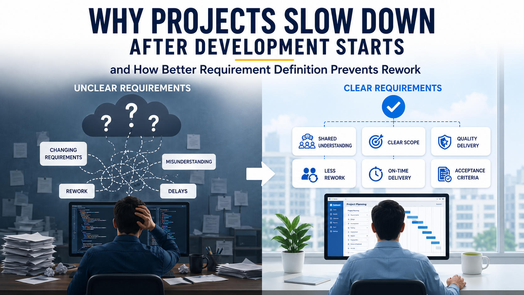 Why Projects Slow Down After Development Starts — and How Better Requirement Definition Prevents Rework